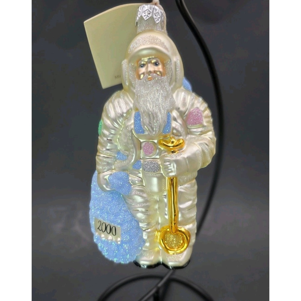 Patricia Breen Millennium Santa‎ Blown Glass Christmas Ornament NWT 1999 RETIRED